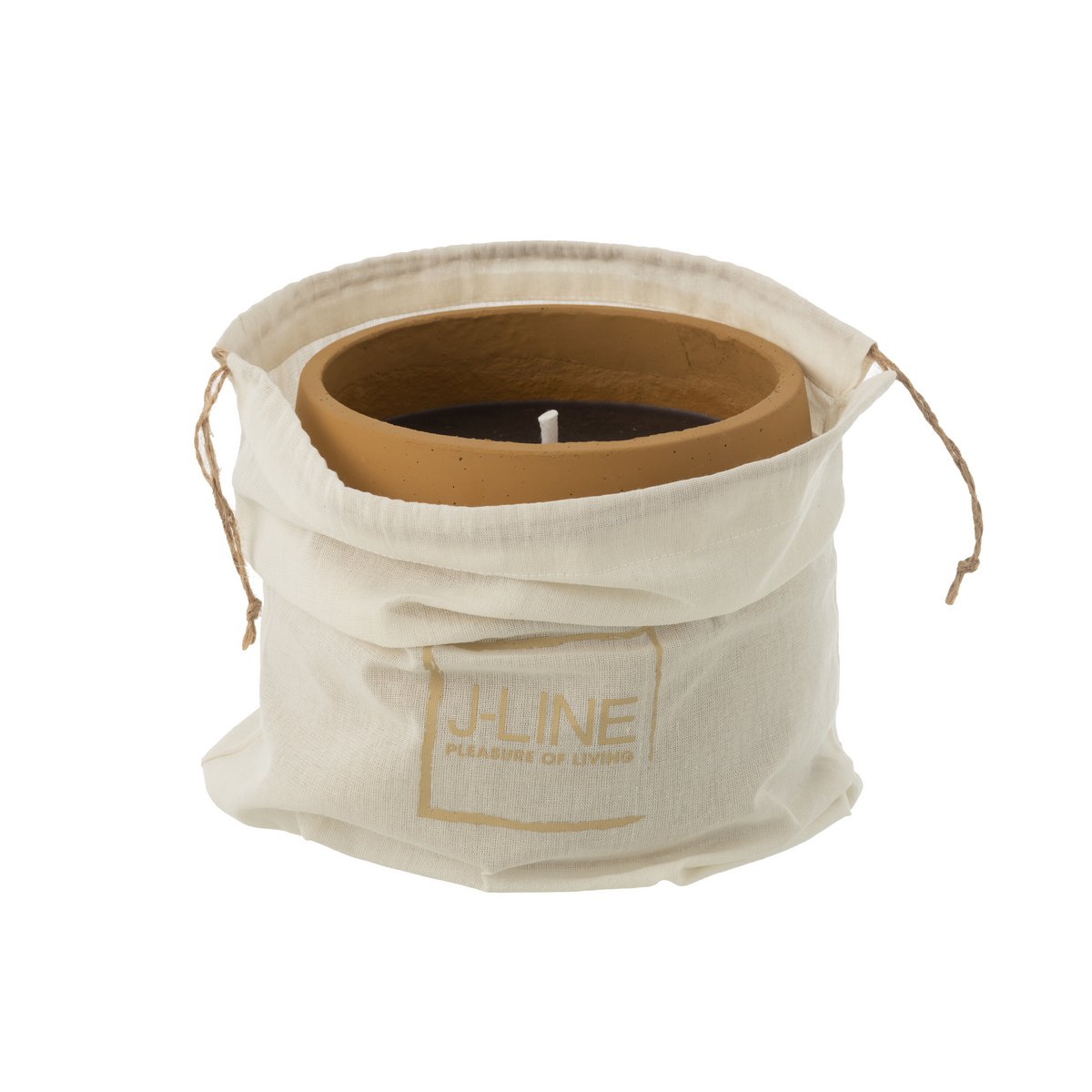 Outdoor Kerze Cyra Zement hellbraun groß