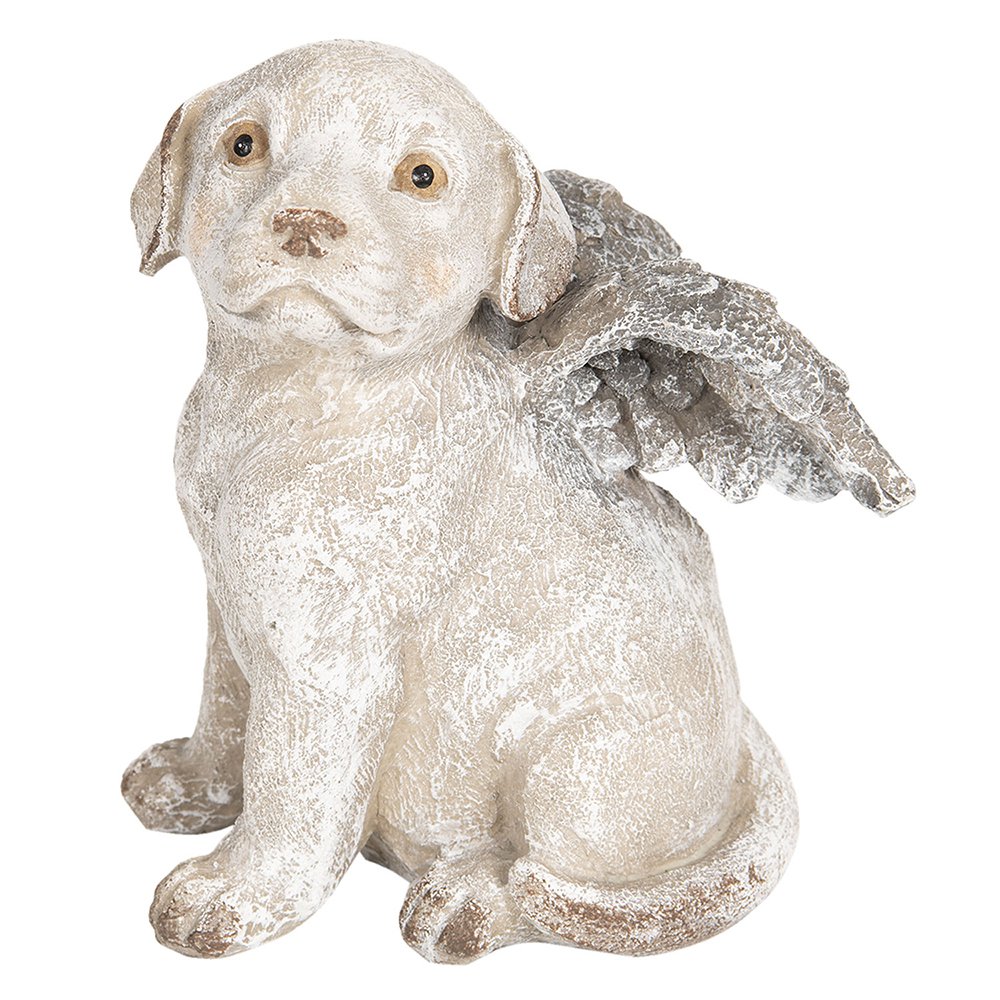 Dekorationsstatue Hund Grau 16x13x20 cm