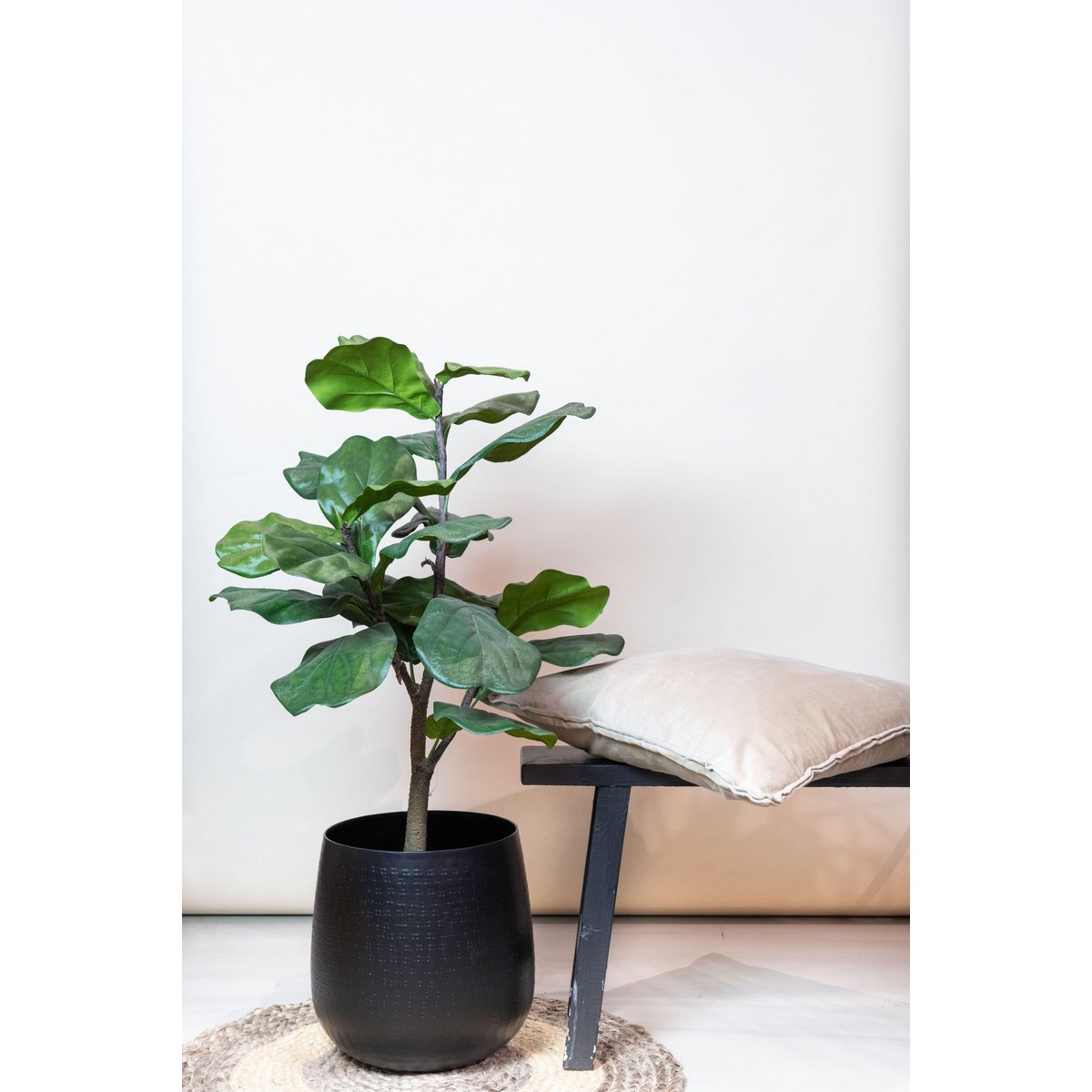 Künstliche Pflanze - Ficus Lyrata - Tabakpflanze - 90 cm