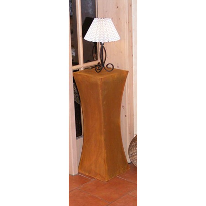 Edelrost Dekosäule "Lola" | Metalldeko Vintage Säule für Garten und Wohnung | 80 cm