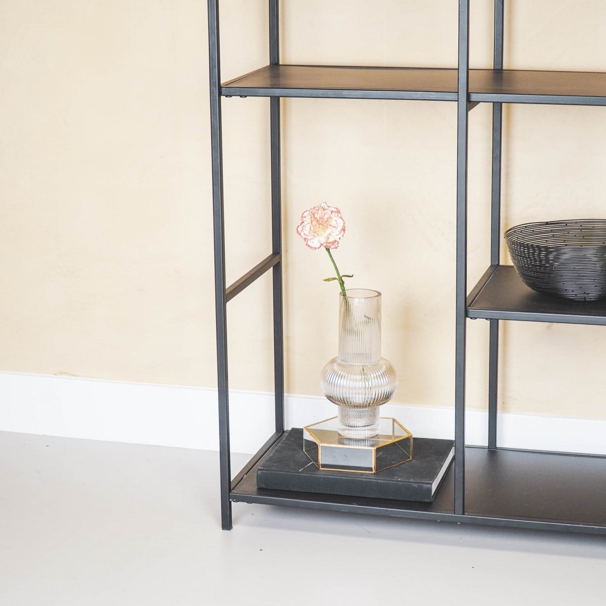 Vase - Art Deco - Ribble - Glas - Braun - 13,5x25cm