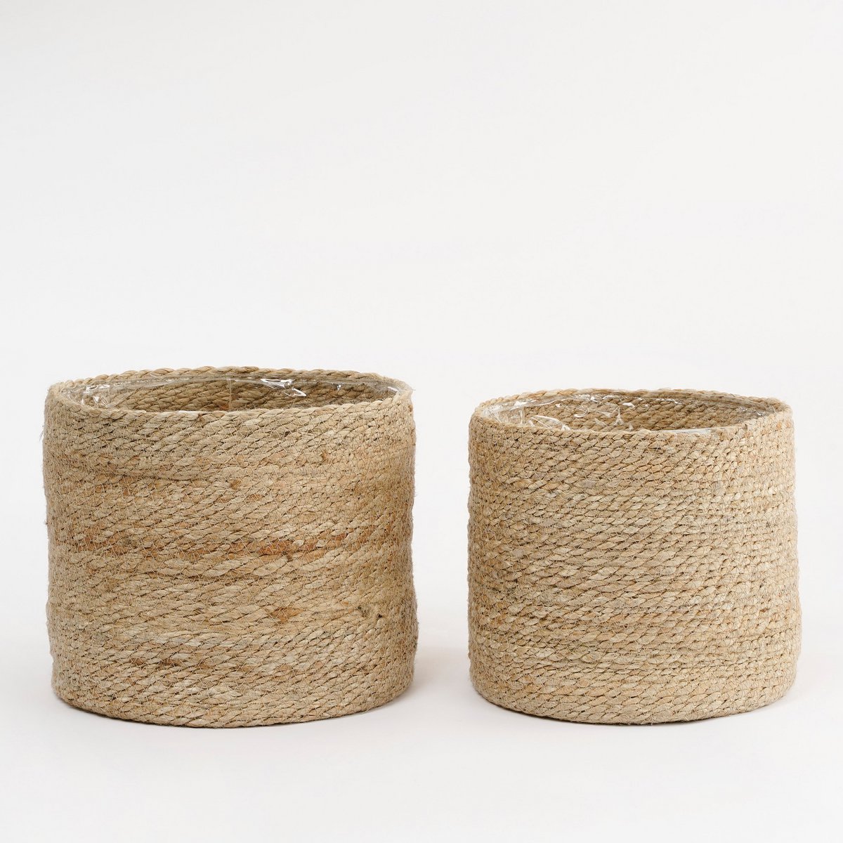 Atlantic Pflanzkorb – 2er-Set – H26 x Ø30 cm – Creme