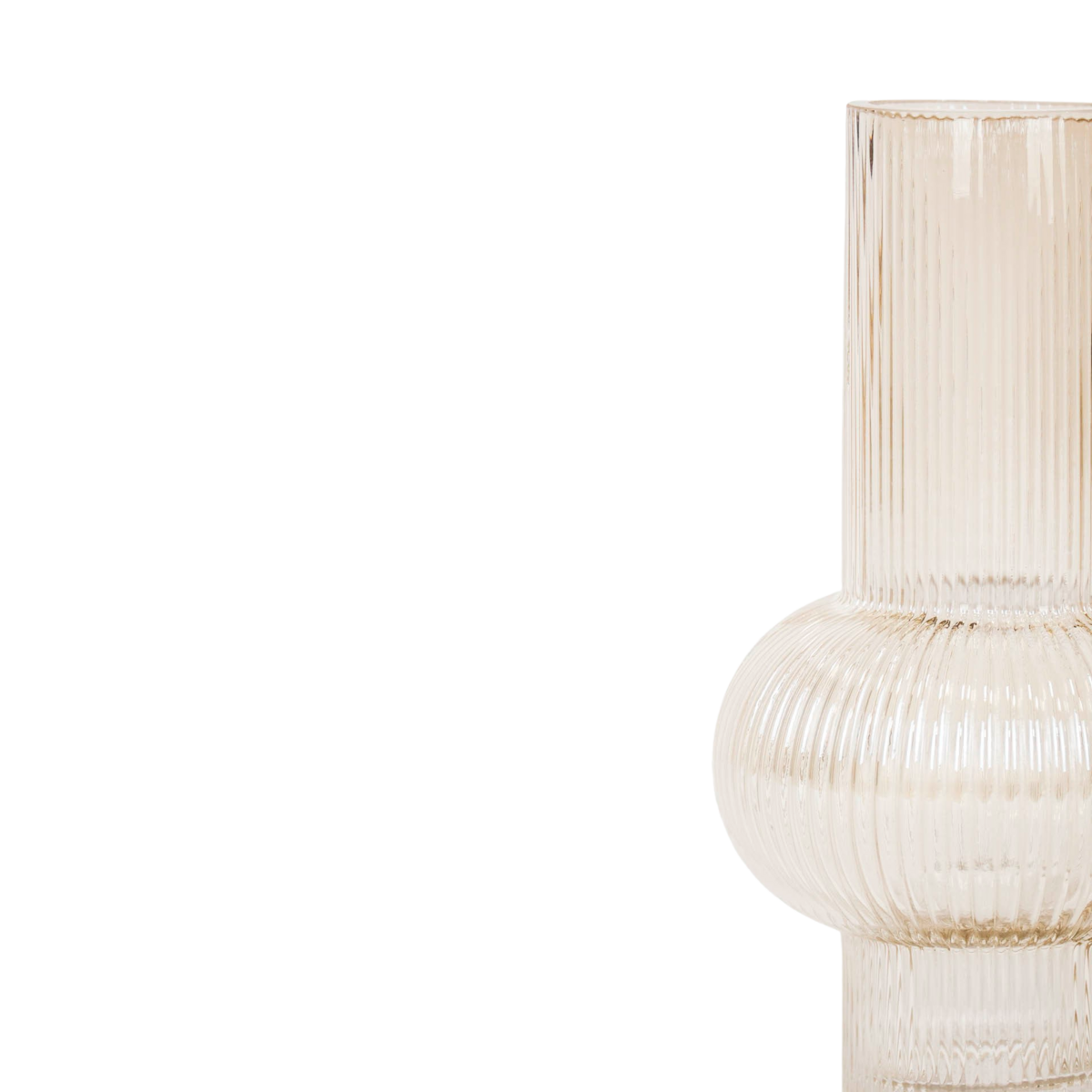 Vase - Art Deco - Ribble - Glas - Braun - 13,5x25cm