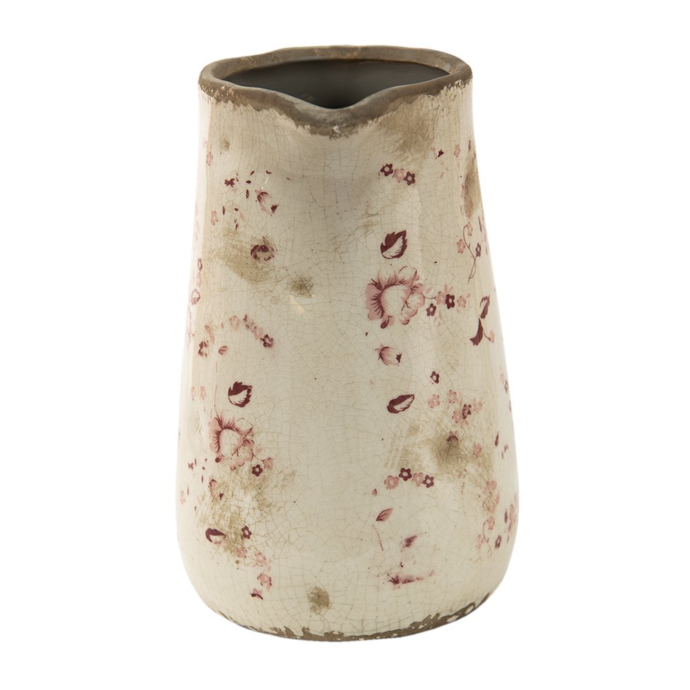 Dekorationsdose Rosa Beige, Keramik 16x11x18 cm / 1150 ml