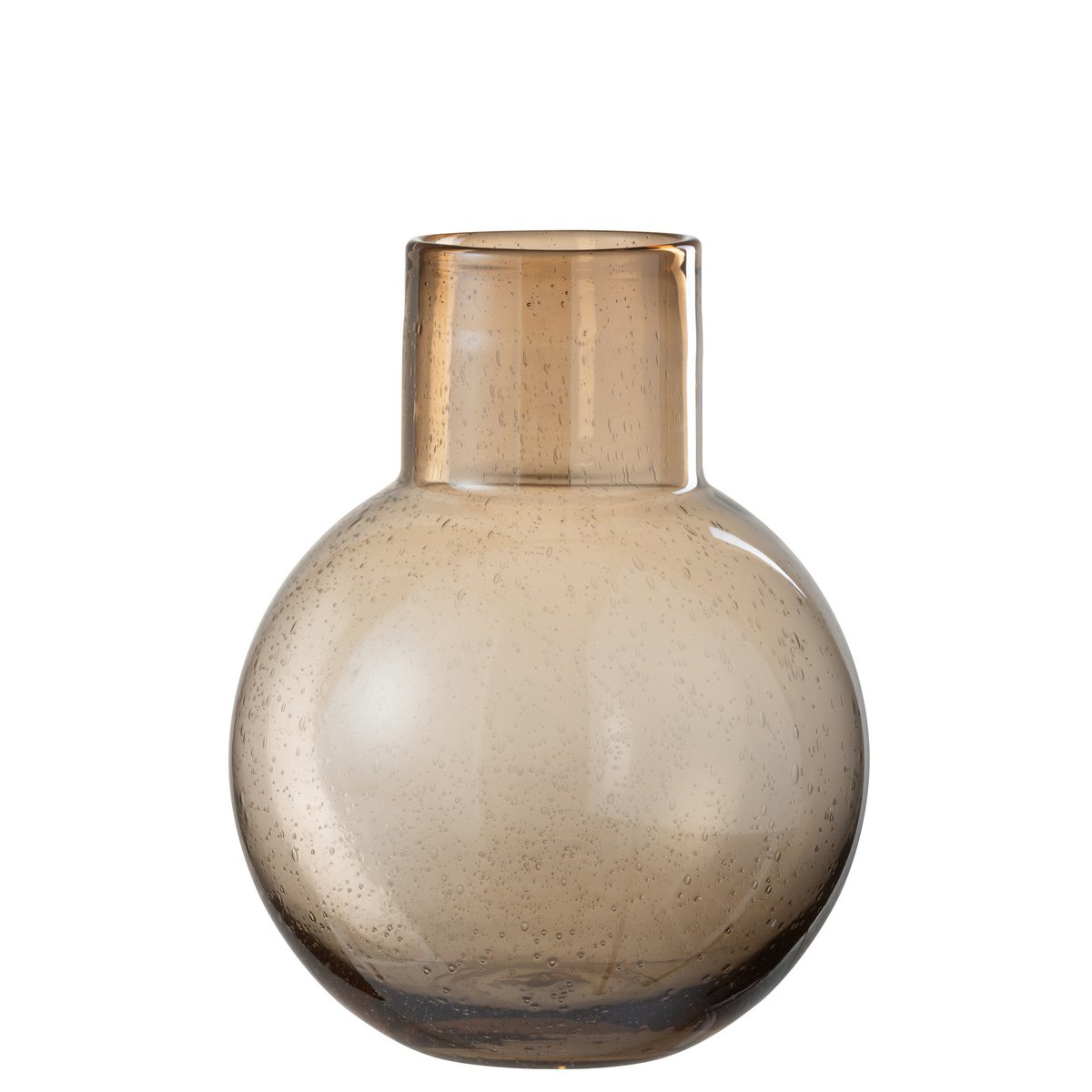 Vase Ball With Neck – Glas – Bernstein – groß