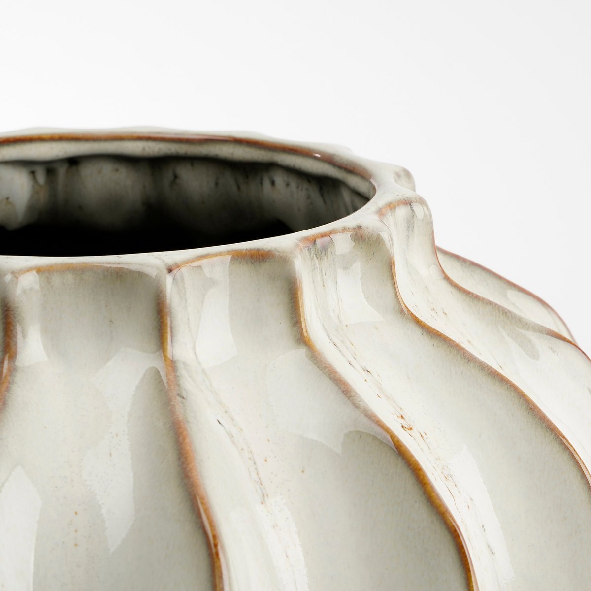 Altea Vase – H35 x Ø33 cm – Keramik – gebrochenes Weiß