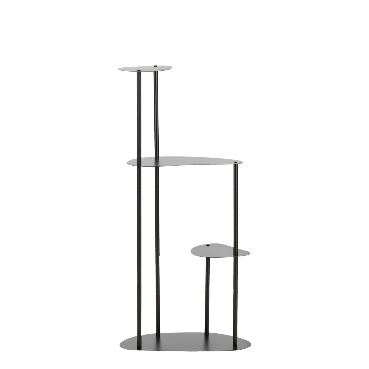 Fonda Pflanzentisch – L48 x B27 x H100 cm – Metall – Schwarz