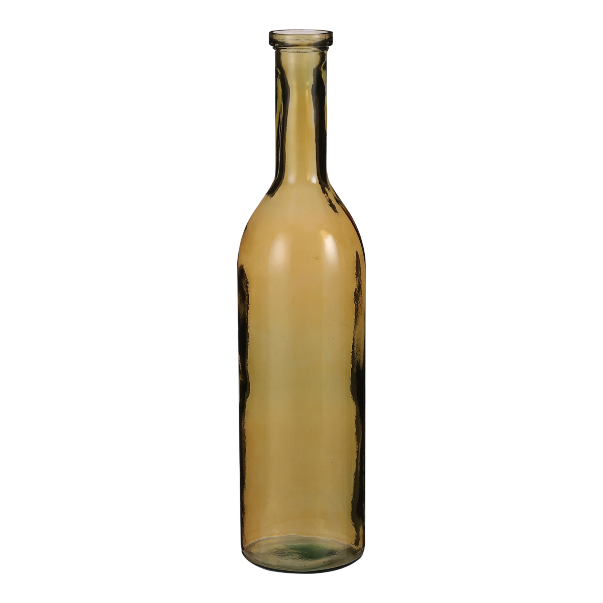 Rioja-Flaschenvase – H75 x Ø18 cm – recyceltes Glas – Ocker