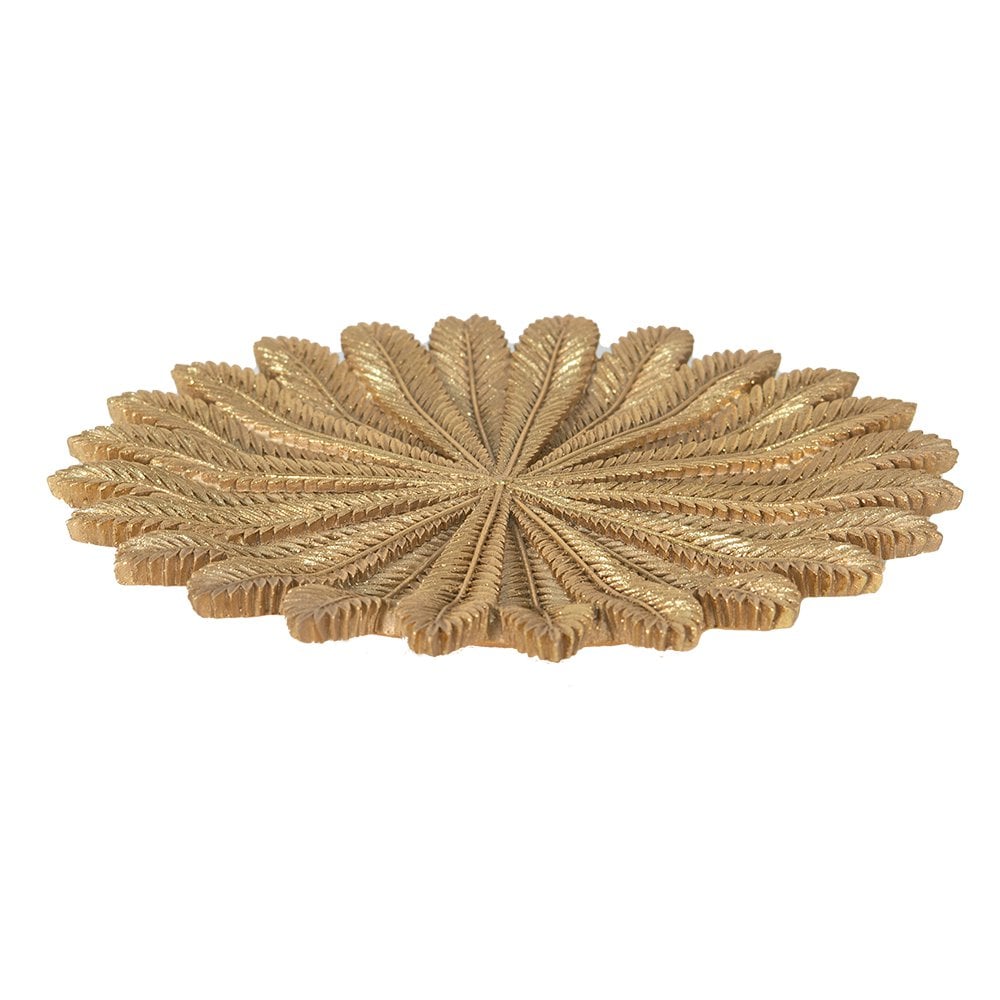 Dekoschale Goldfarben, Kunststoff Ø 25x1 cm