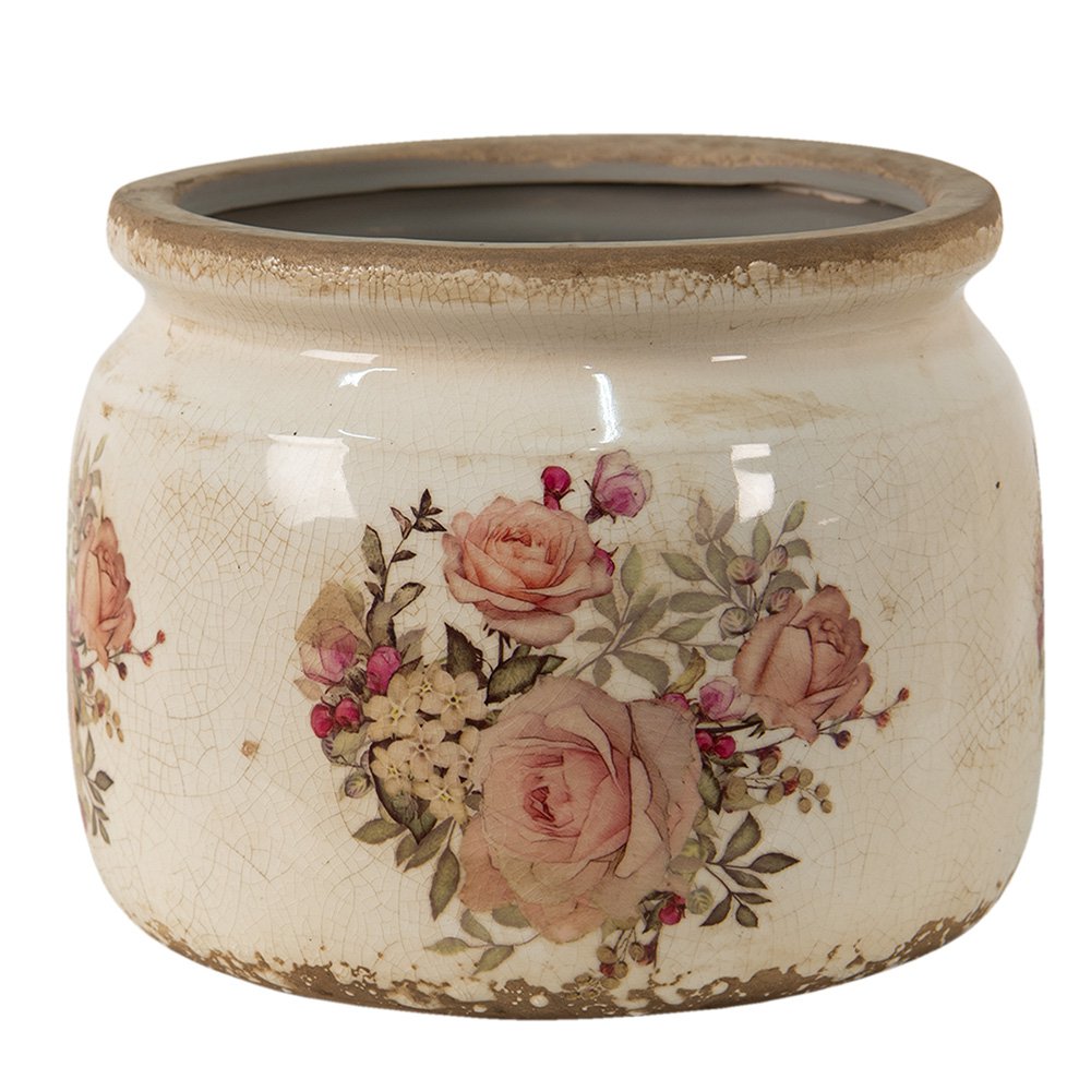 Blumentopf Beige Pink, Keramik Ø 20x15 cm