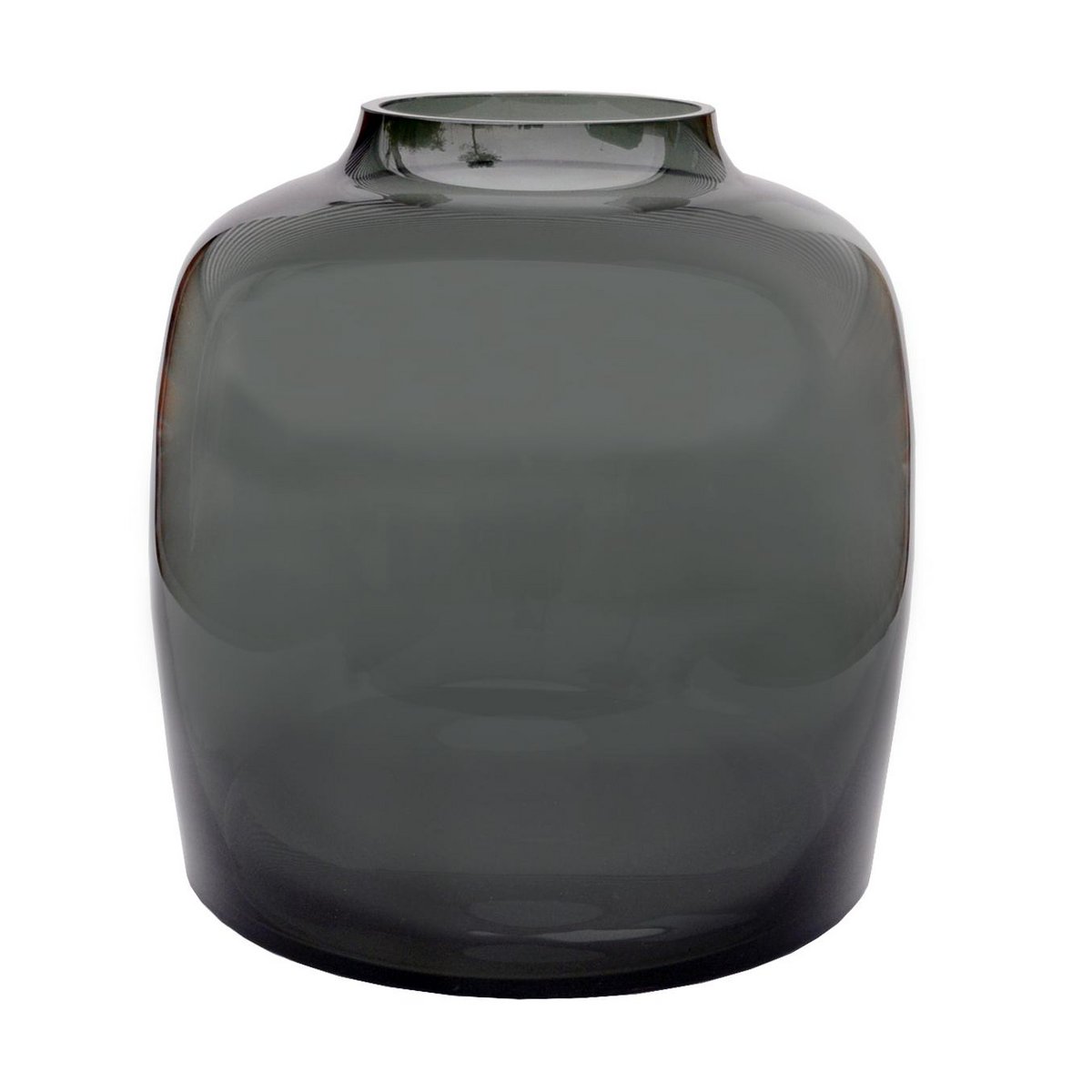 Vase aus Glas – M – H25 B25 – Bartica – Grau