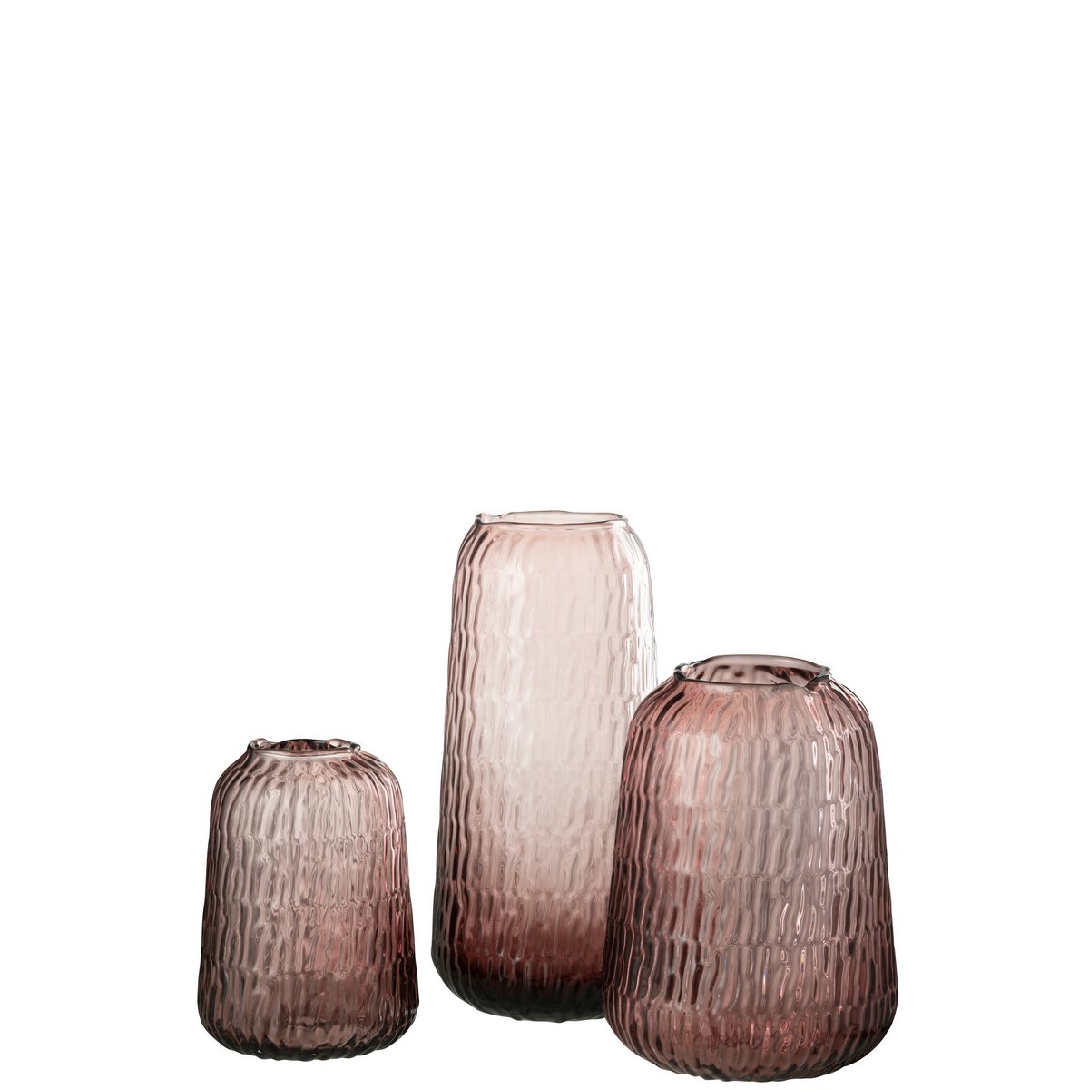 Vase Lolita Glas Rosa Groß