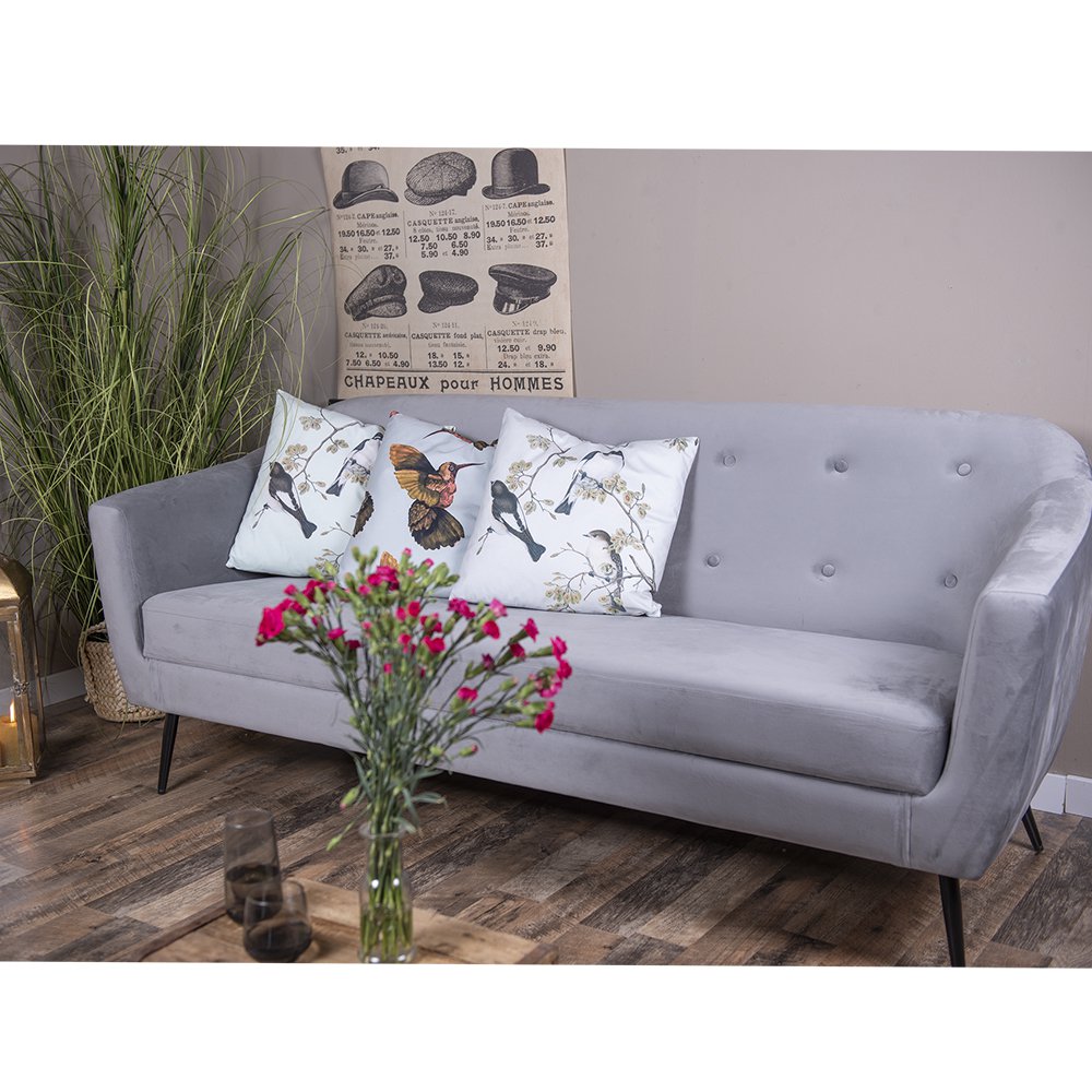 Dekokissen Weiß Beige, Synthetik 45x45x4 cm