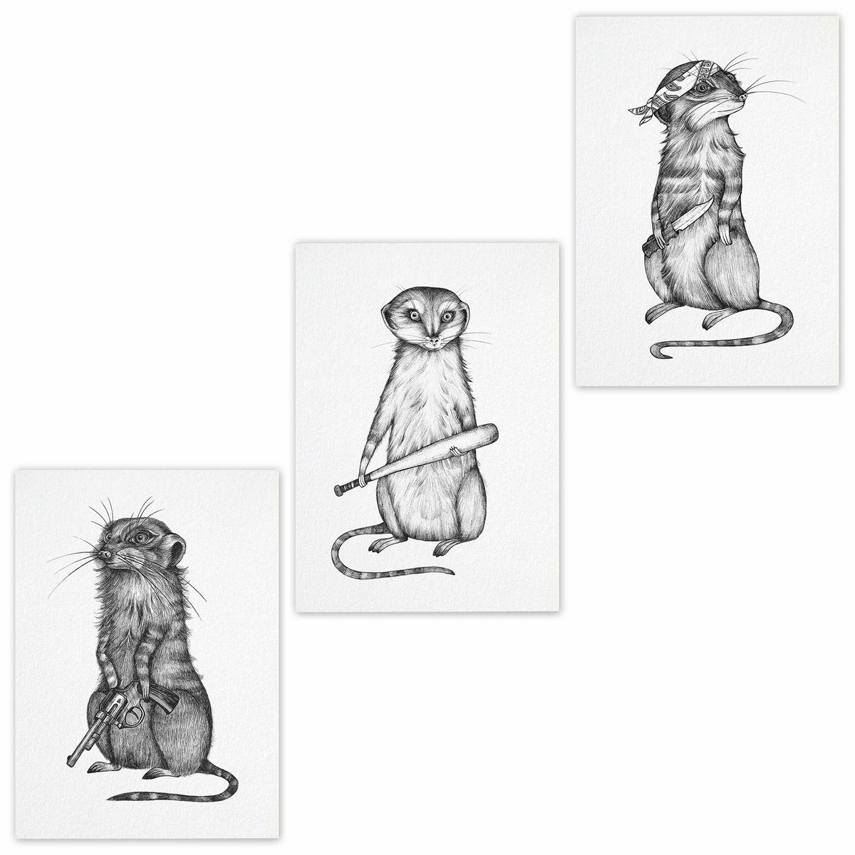 Postkarten – 3er-Set – Erdmann Gang