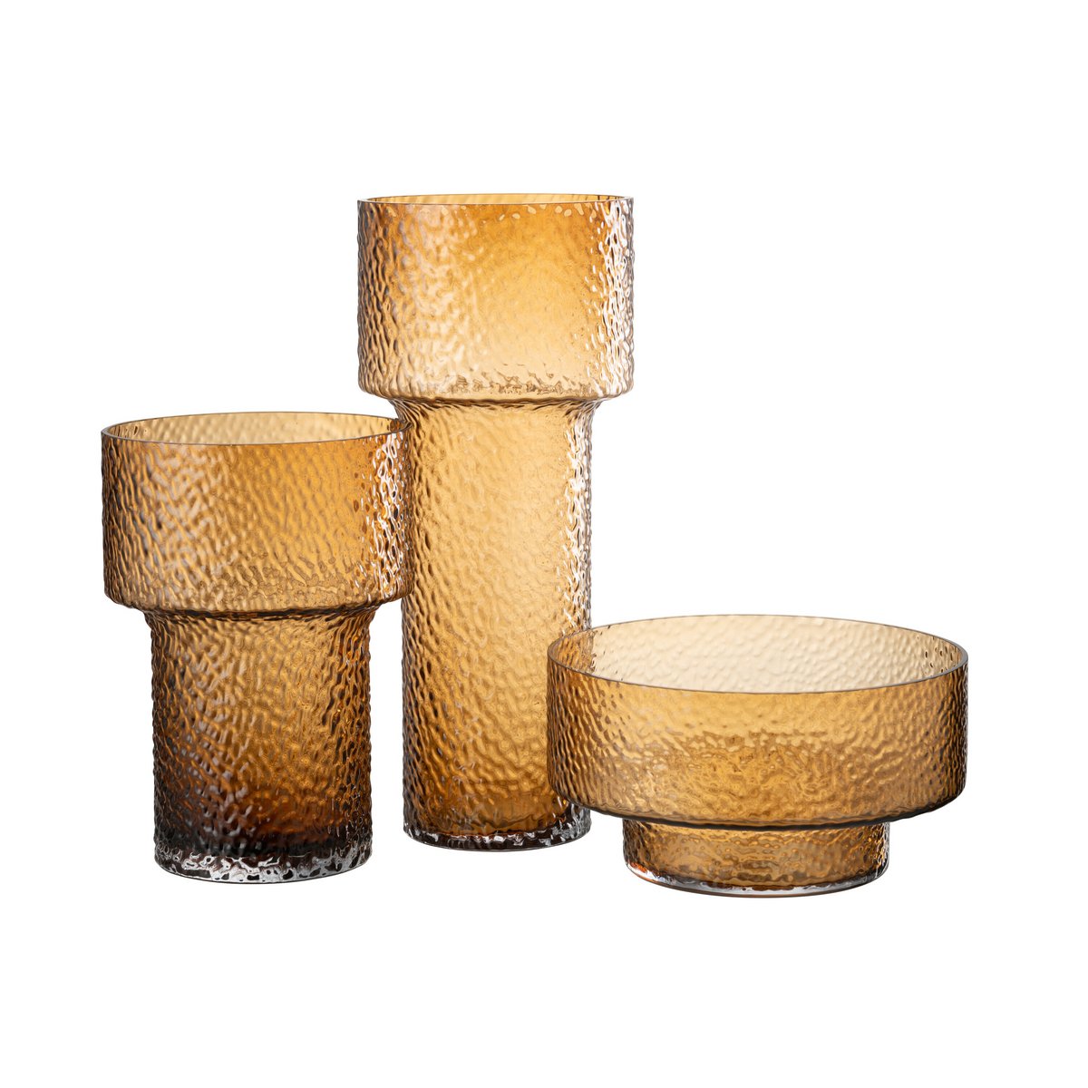 Vase Low Betty Glas Braun