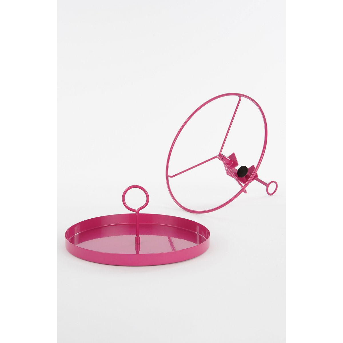 Aston Tablett mit Klemme – H30 x Ø31 cm – Metall – Fuchsia