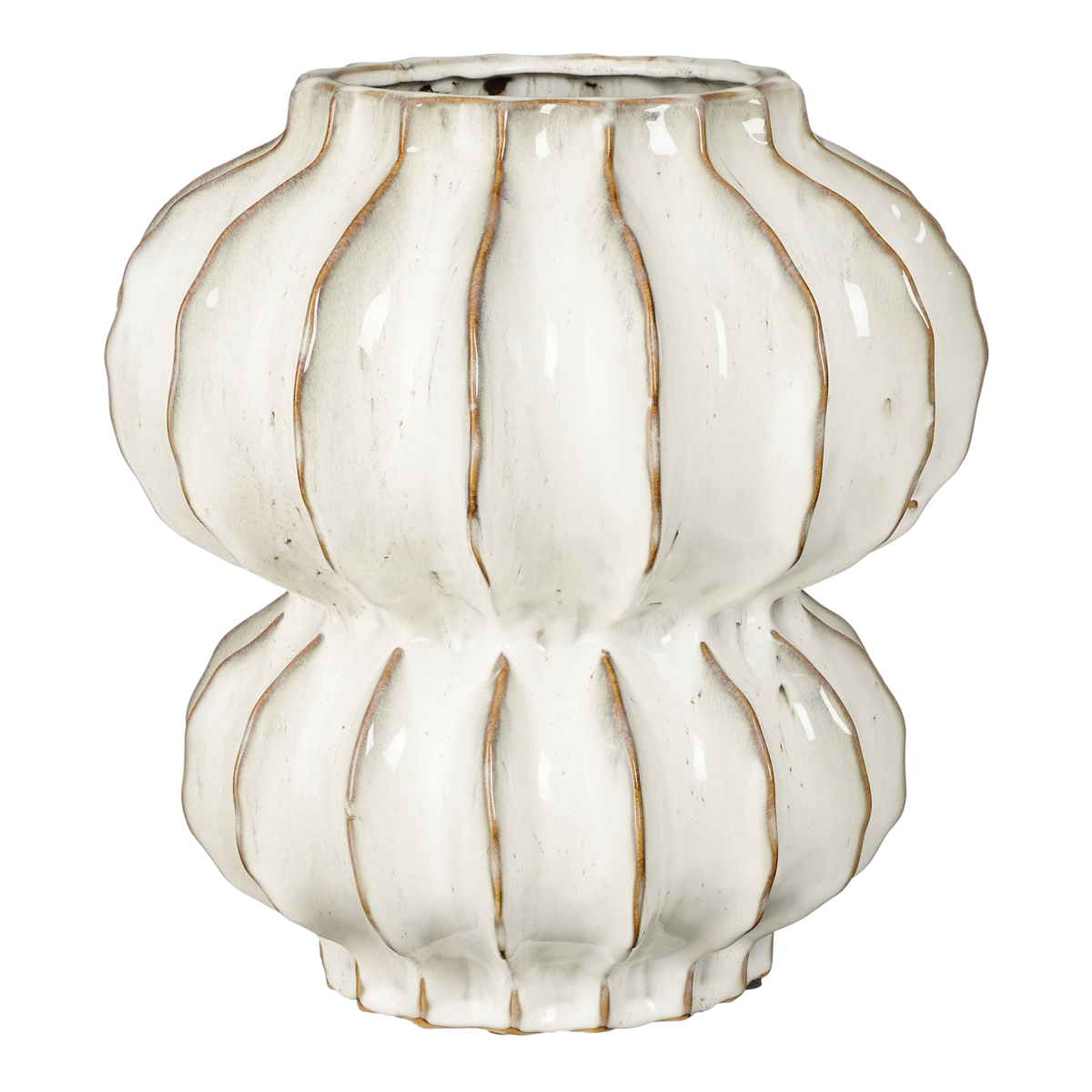 Altea Vase – H35 x Ø33 cm – Keramik – gebrochenes Weiß