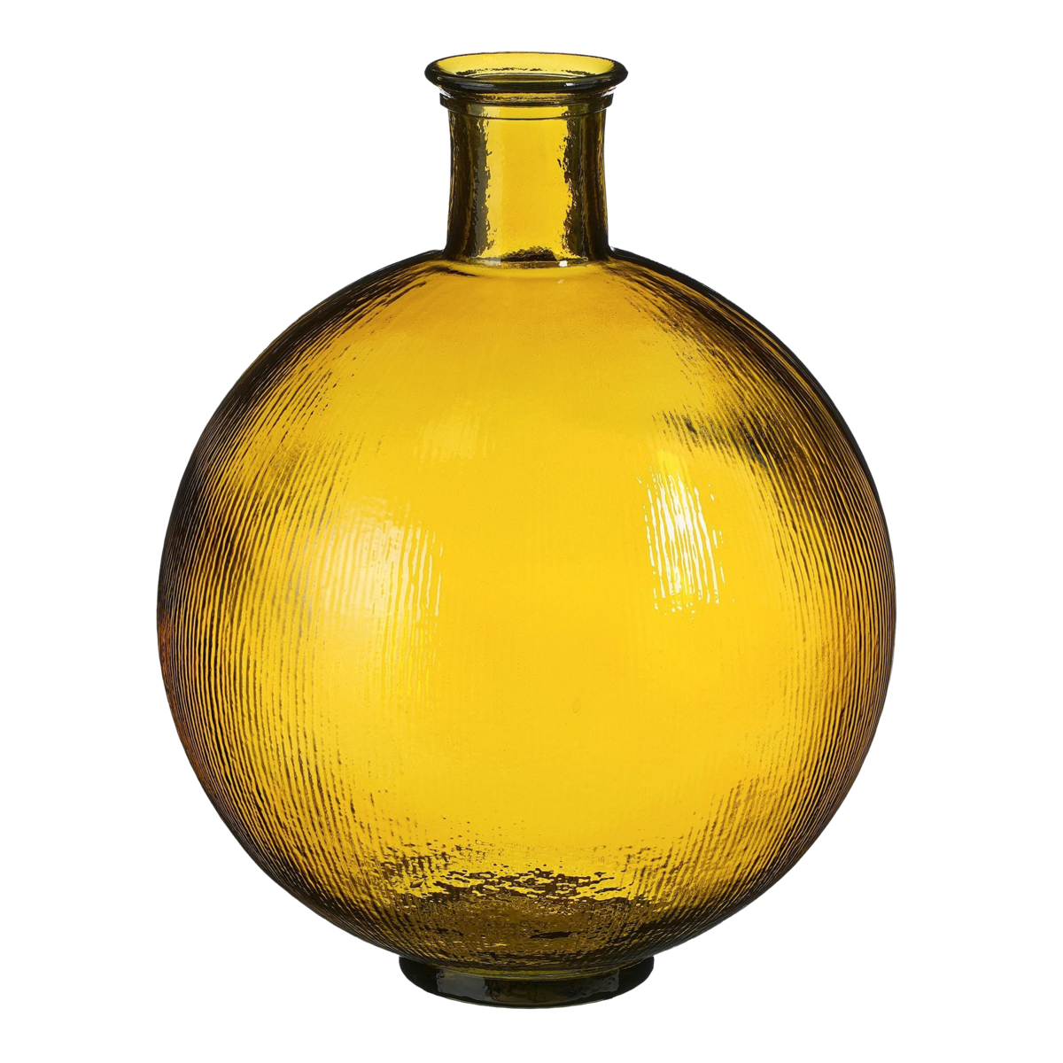 Firenza Flaschenvase – H42 x Ø34 cm – Recyclingglas – Ocker