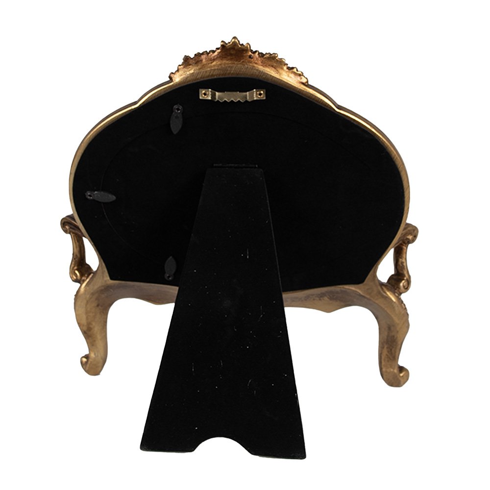 Fotorahmen Goldfarben, Polyresin und Glas 26x5x28 cm / 18x13 cm