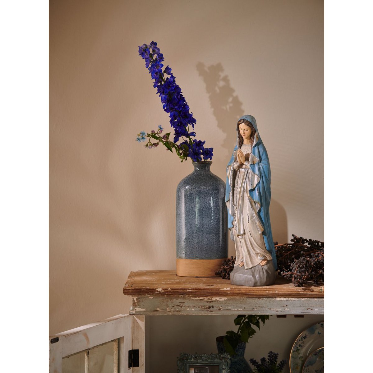 Bild Grau, Polyresin 15x11x50 cm