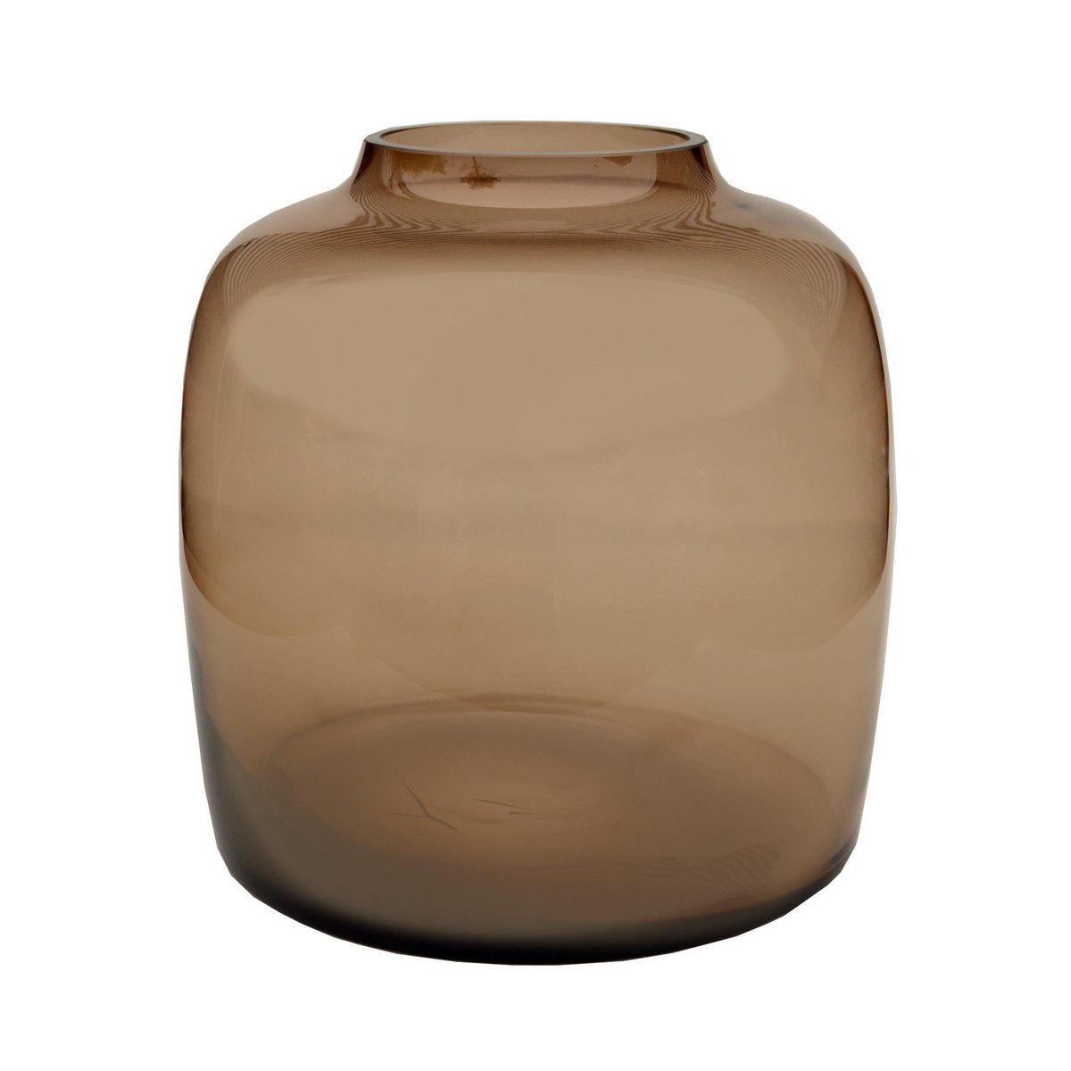 Vase aus Glas – M – H25 B25 – Bartica – Taupe