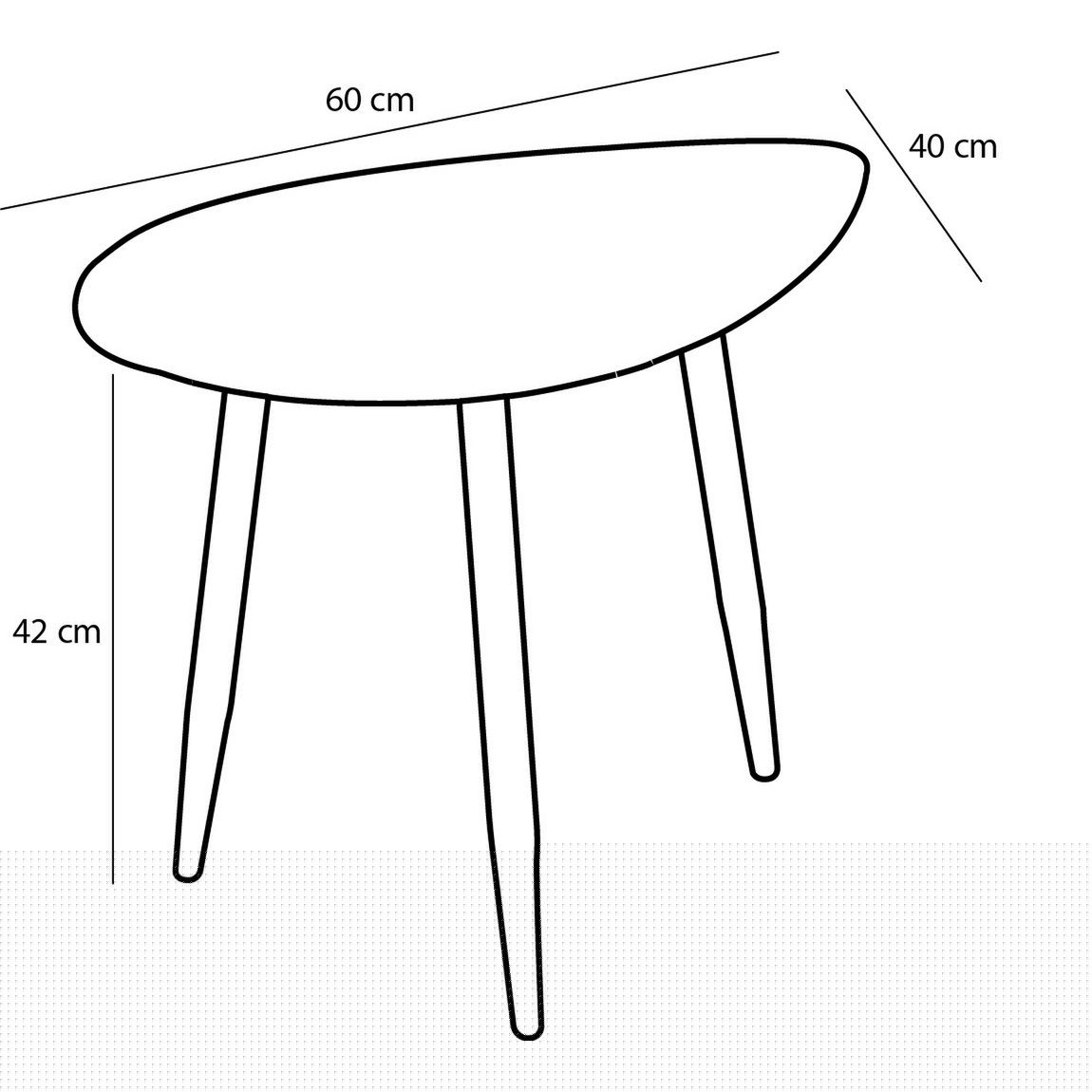 Beistelltisch – 2er-Set – L80 x B60 x H47 cm – Metall – Schwarz