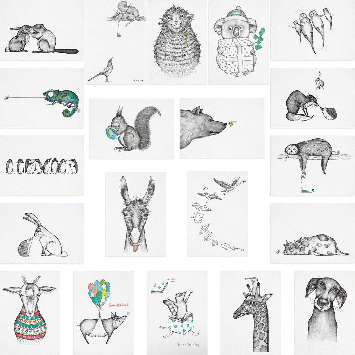 Postkarten – 20er-Set – Mische