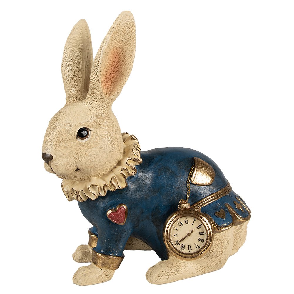 Dekoration Hase Beige Blau 27x17x29 cm