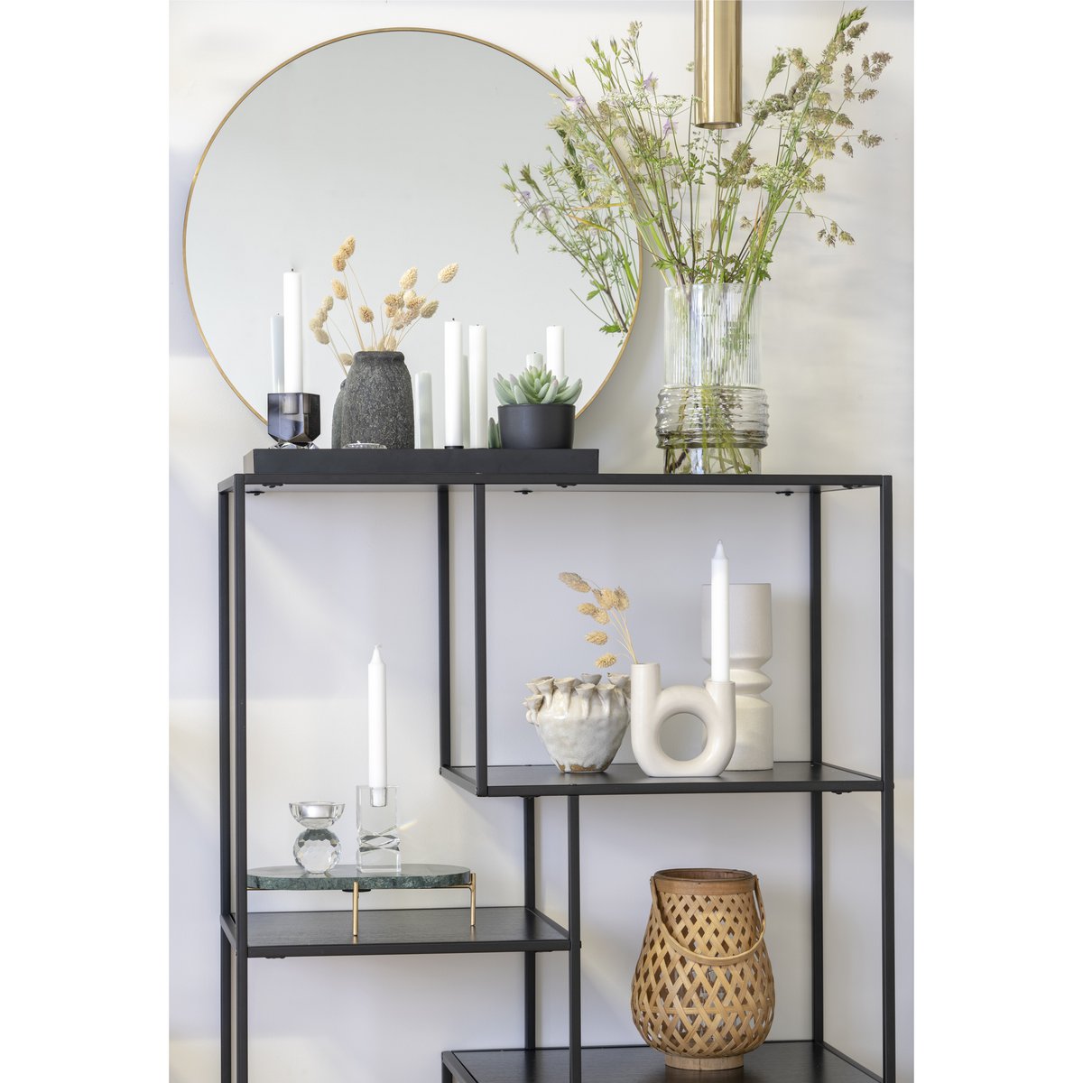 Dekovasen  „Velas“ – Antik-Hellgrau, Terrakotta – 3er-Set