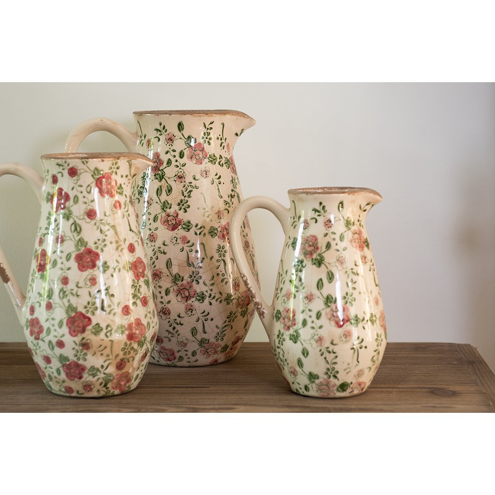 Dekorativer Krug Rosa, Beige 20x14x25 cm