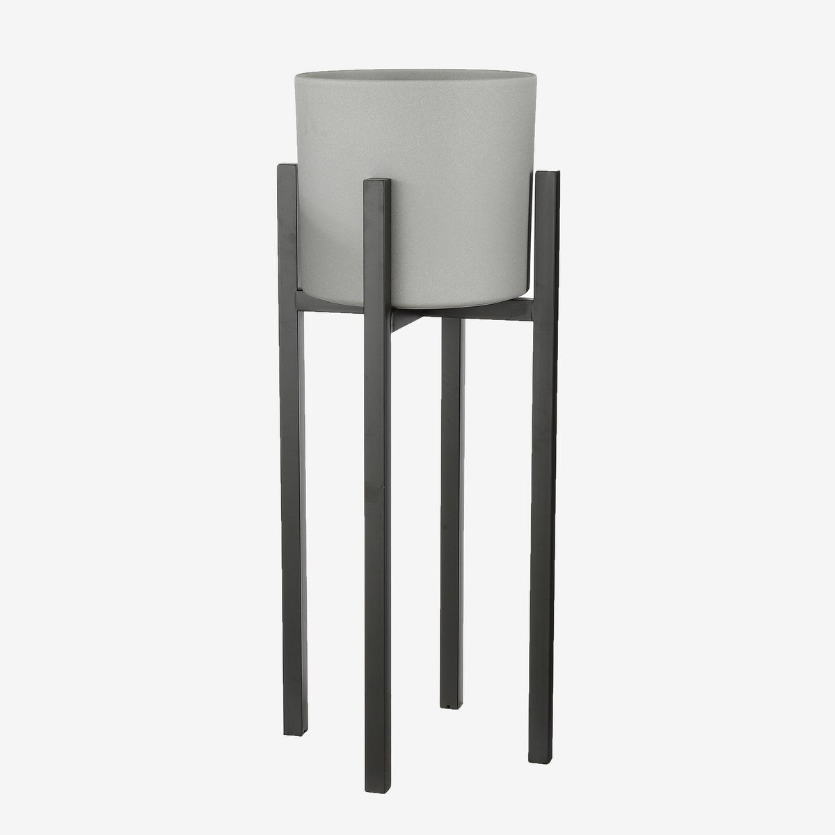 Ascot Pflanzenständer XL – L34 x B34 x H71 cm – Metall – Schwarz