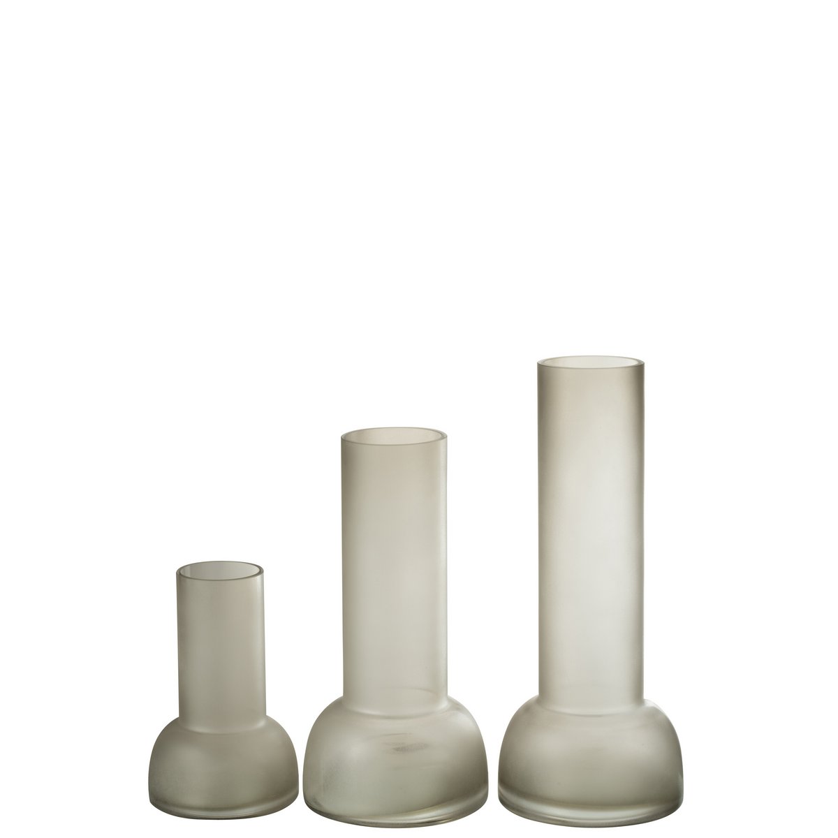 Vase/Kerzenständer Yara Glas Greige Groß