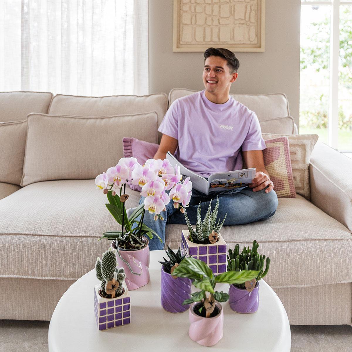 Übertopf „Mosa“ - Flieder - Ø6cm