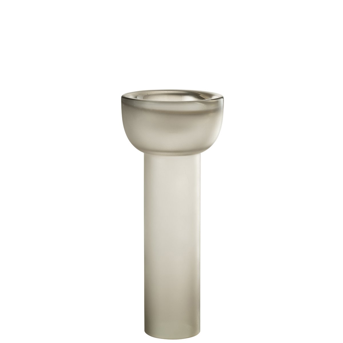 Vase/Kerzenständer Yara Glas Greige Groß
