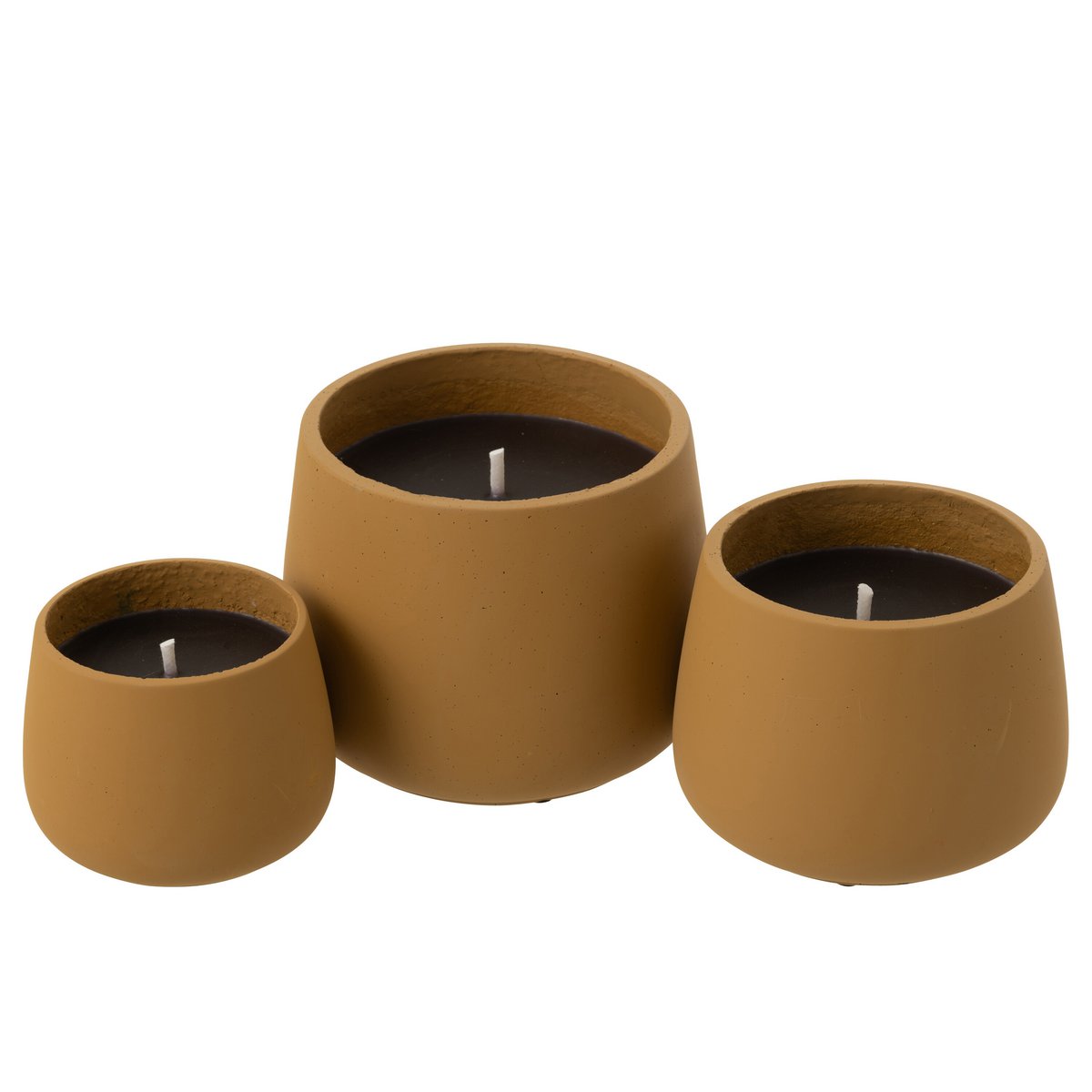 Outdoor Kerze Cyra Zement hellbraun groß