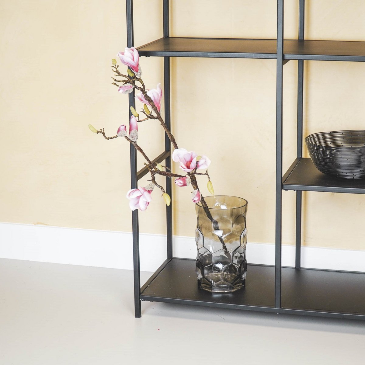 Vase - Muster - Glas - Smokey - 15x24,5cm