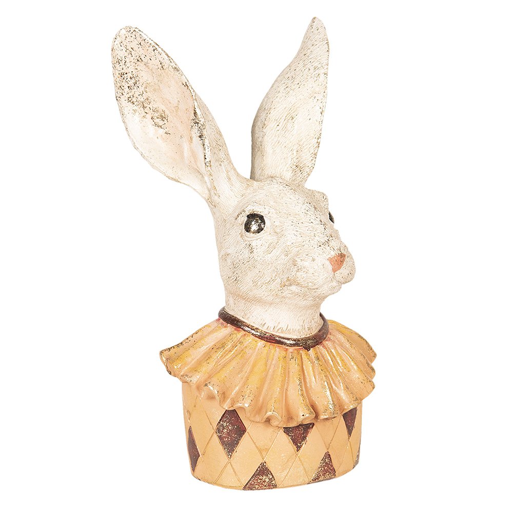Dekorationsstatue Kaninchen Beige, Gelb 11x8x24 cm