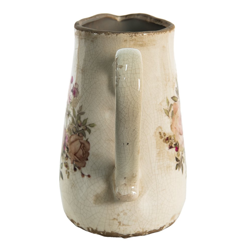 Dekorativer Krug Rosa, Beige 16x11x18 cm / 1500 ml