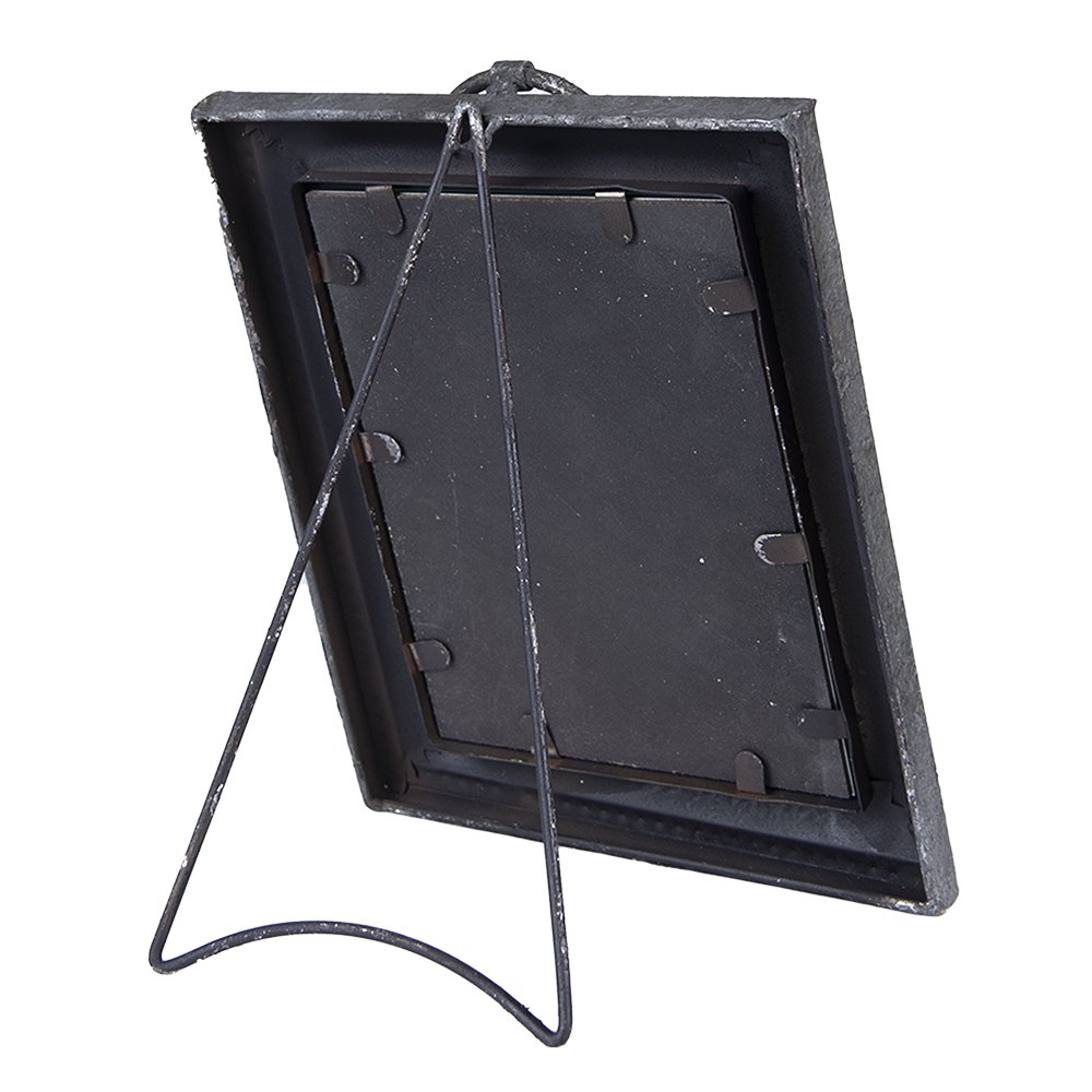 Fotorahmen Grau, Eisen und Glas 23x5x28 cm / 20x25 cm