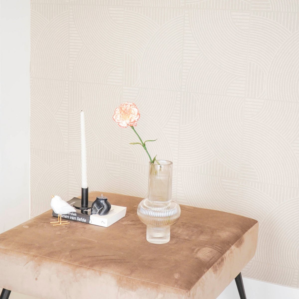 Vase - Art Deco - Ribble - Glas - Braun - 13,5x25cm