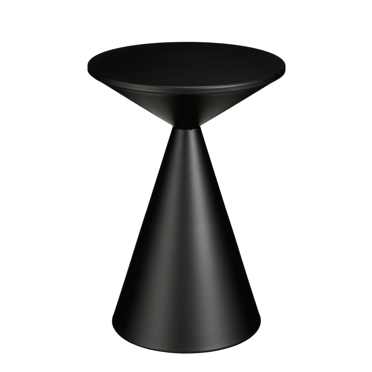 Großzügiger Beistelltisch – H55 x Ø40 cm – Metall – Schwarz