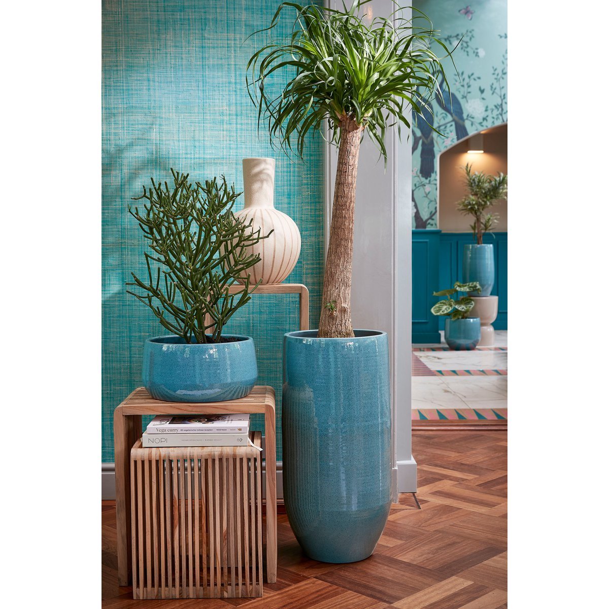 Yonker Beistelltisch – 3er-Set – L44 x B34 x H50 cm – recyceltes Holz – Braun