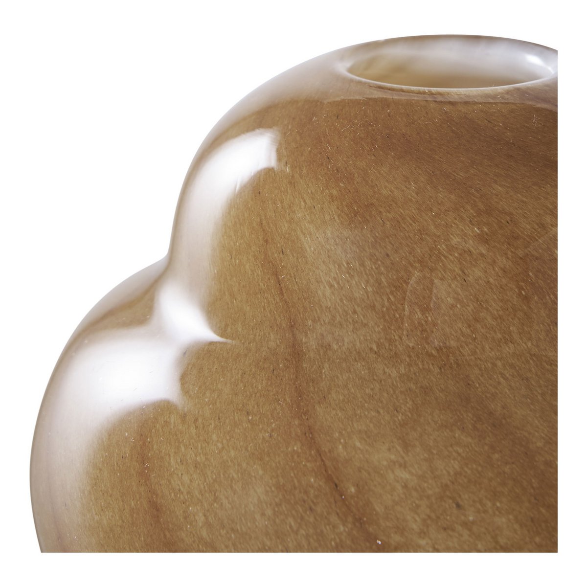 Glasvase - Braun, , Ø16,5x17 cm