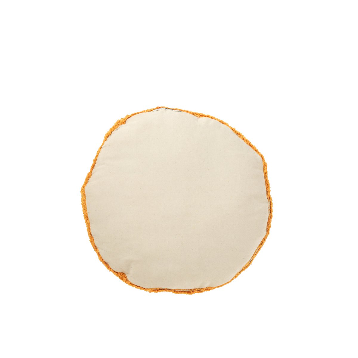 Kissen Smiley getuftete Baumwolle Orange/Weiß