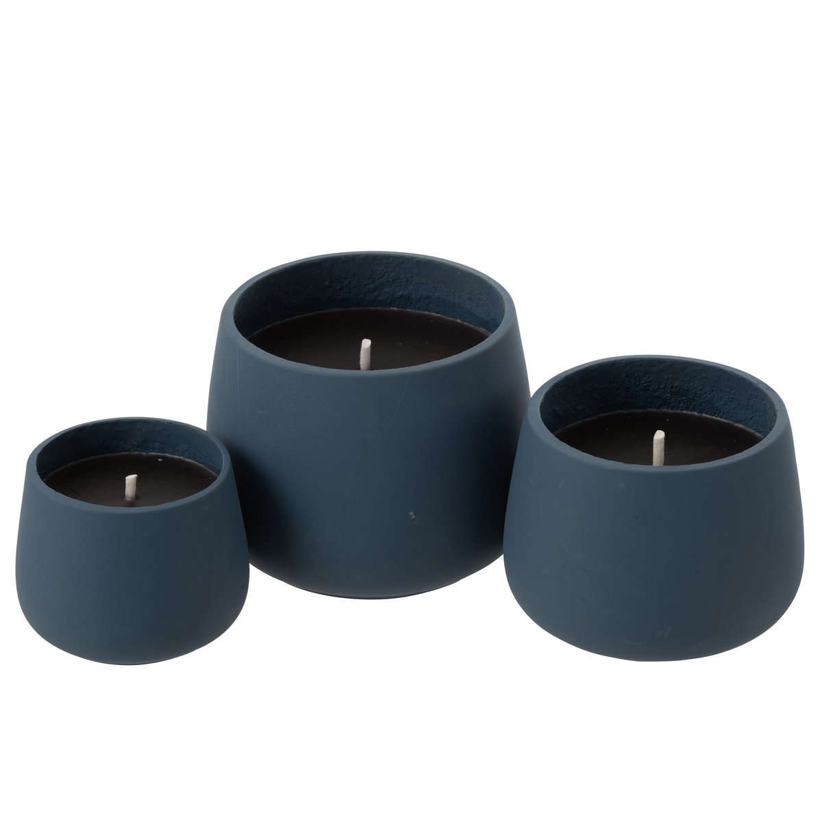 Outdoor Kerze Cyra Cement Blue groß