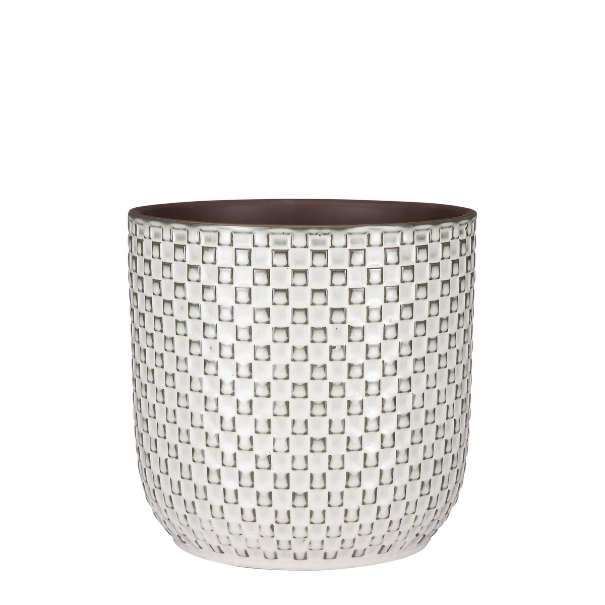 Daan Blumentopf – H21 x Ø22 cm – Weiß