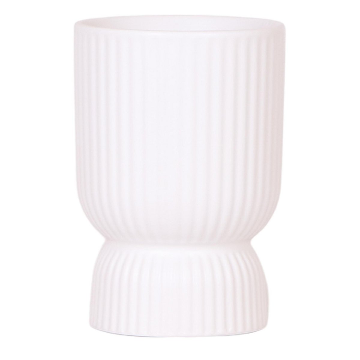 Übertopf „Diabolo“ weiß - Ø12cm