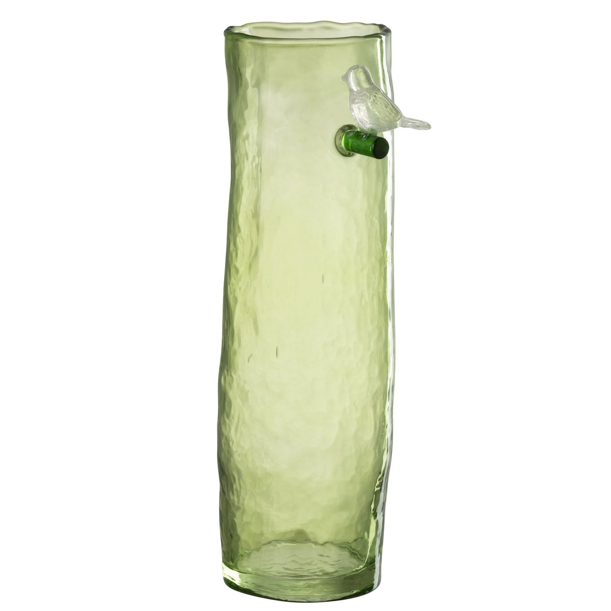 Vase Long Bird Glas Grün Groß