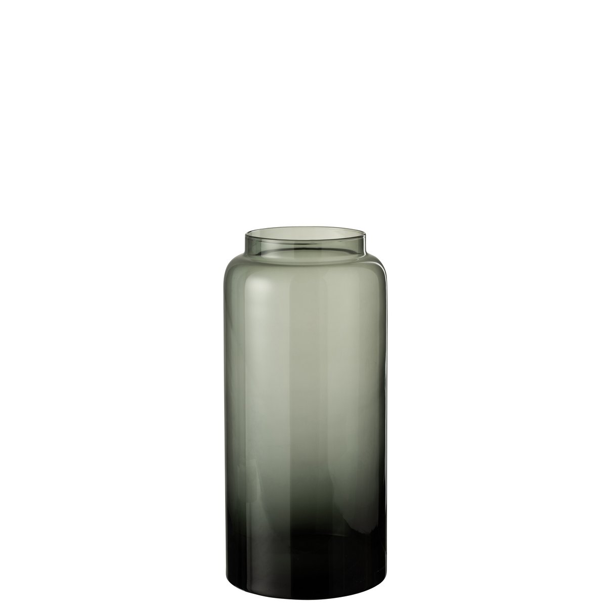 Vase York, gerade lang Glas grau klein