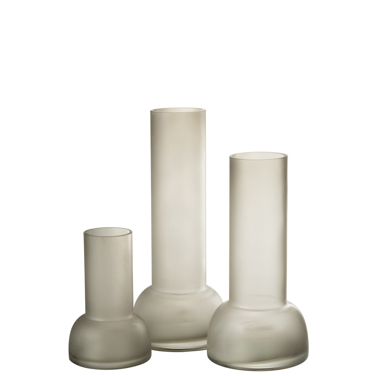 Vase/Kerzenständer Yara Glas Greige Groß